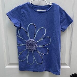 Crewcuts Blue Girls' Sequin Flower Tee